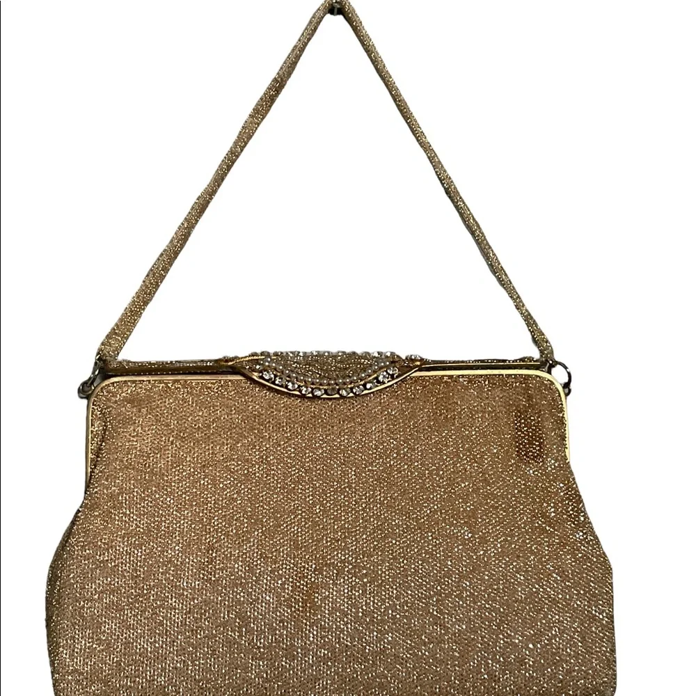 Vintage Gold Beaded Purse - Michel Swiss - Picture 2 of 12